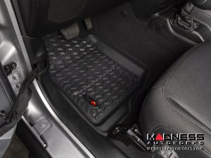 Jeep Wrangler JL Floor Liners - Black - Front & Rear - 2 Door